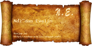 Nádas Evelin névjegykártya